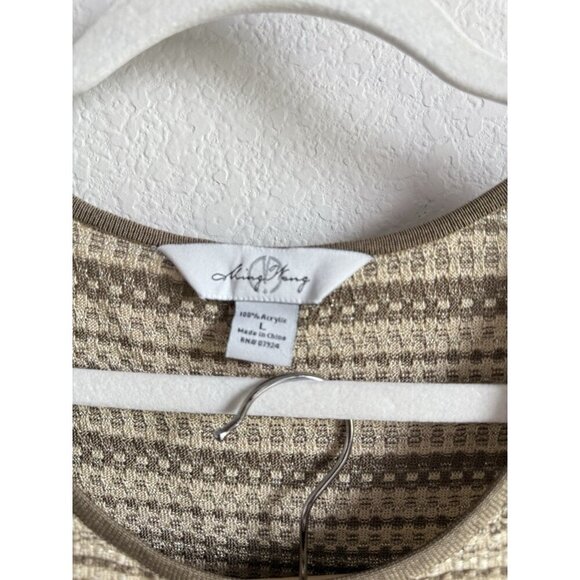 Ming Wang 2pc Cami Pant Set Women’s Large Light‎ Brown Acrylic Stretchy Comfort - Picture 5 of 14